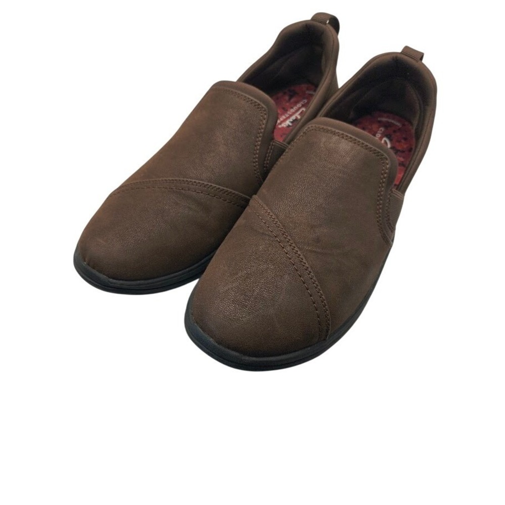 Clarks Cloudsteppers Loafers Womens 7.5 Brown Slip On Casual Walking Shoes